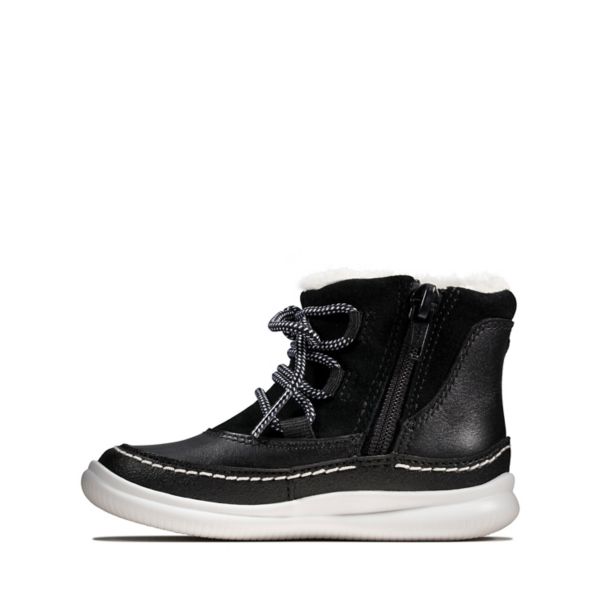 Clarks Girls Cloud Alpine Toddler Casual Shoes Black | CA-2945086